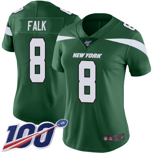 New York Jets Limited Green Women Luke Falk Home Jersey NFL Football #8 100th Season Vapor Untouchable->women nfl jersey->Women Jersey